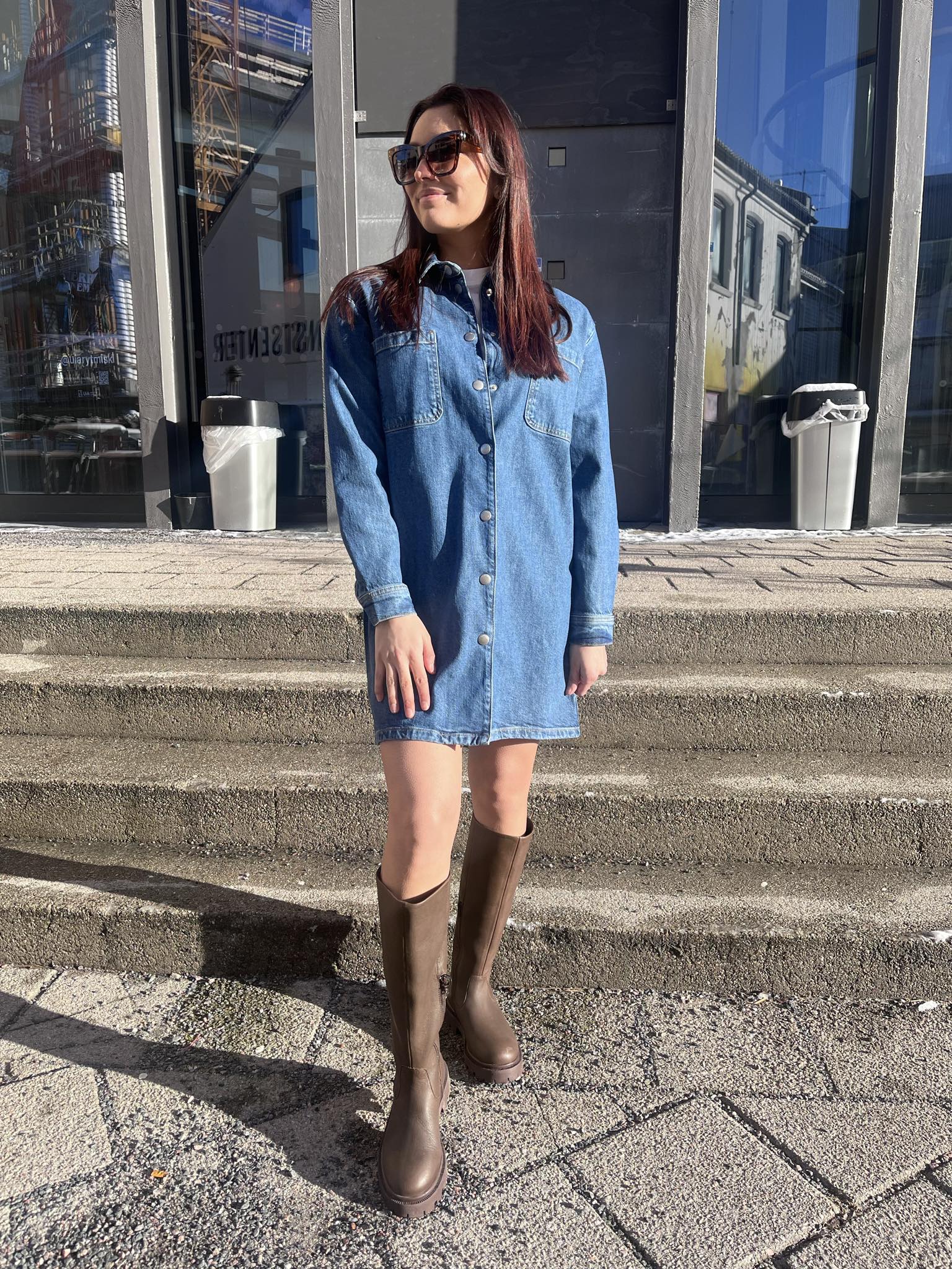 Bella Denim Kjole - Blå/ Medium Blue Denim